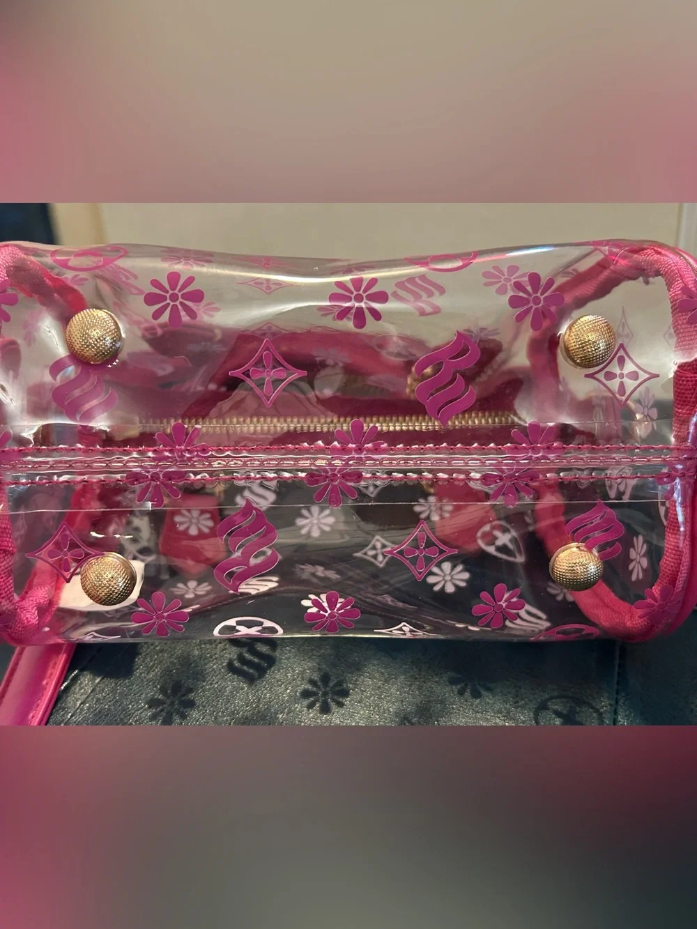 RocaWear Clear Pink Accent Women’s Crossbody Satchel